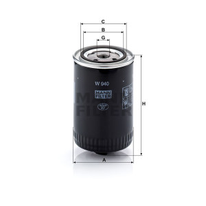 Фильтр масляный MANN-FILTER W 940